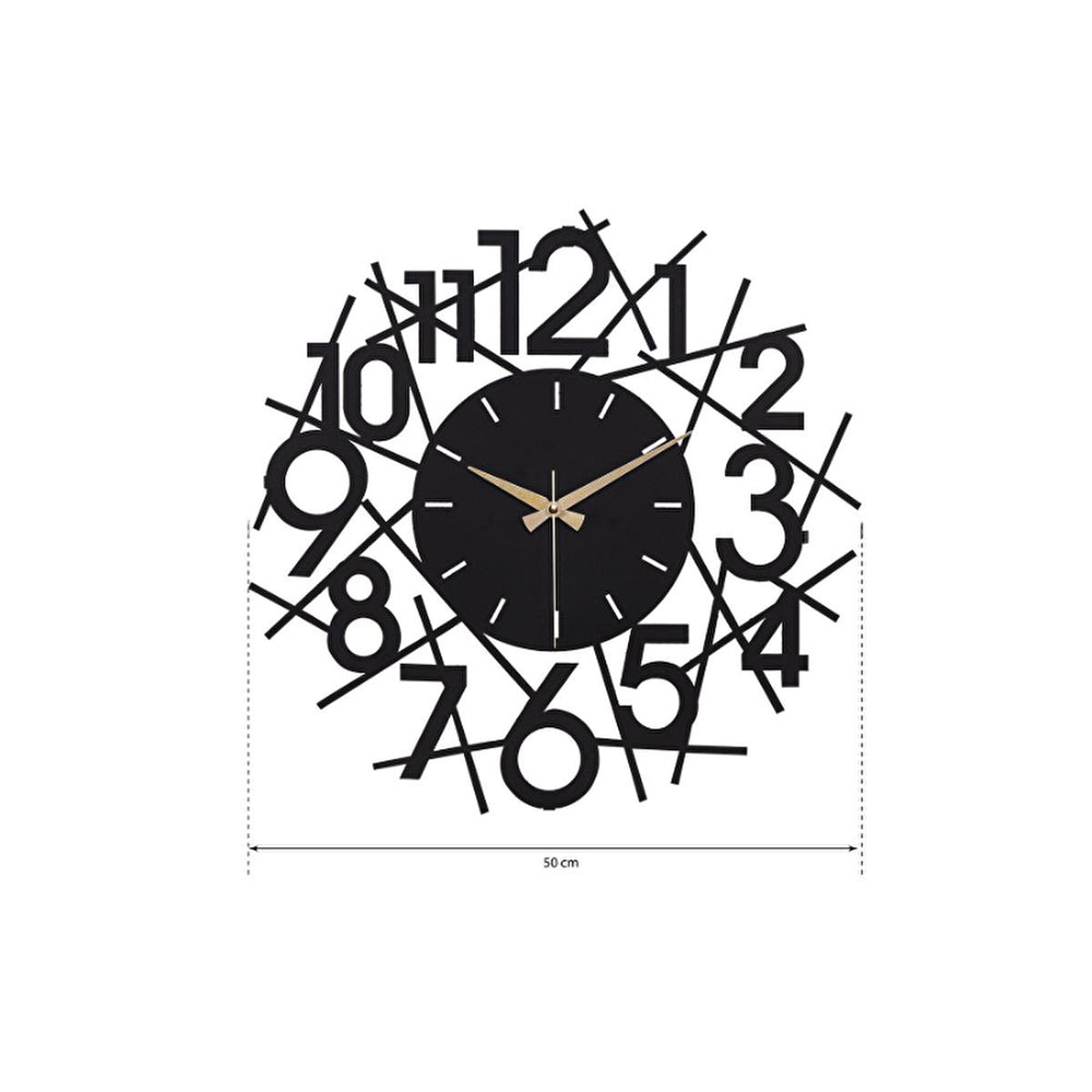 Muyika 41x41cm Modern Metal Silent Wall Clock - Large Decorative Timepiece for Home - view 2