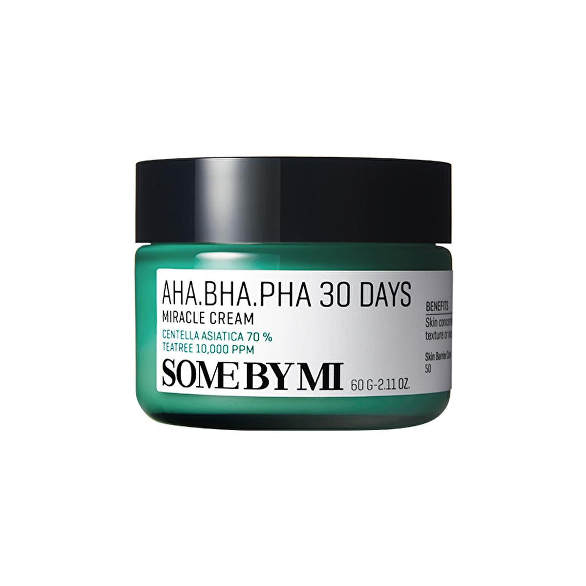 Some By Mi AHA BHA PHA Cream - Gentle Exfoliating Moisturizer for Sensitive Skin, 60g Some By Mi AHA BHA PHA Cream for Sensitive Skin Some By Mi AHA BHA PHA Cream, Natural skincare products, Gentle exfoliating cream, Moisturizing cream with AHA BHA PHA, Centella Asiatica skincare, Sensitive skin care, Natural ingredients, EU cosmetic standards, Skincare routine essentials, Hydrating moisturizer, Exfoliating cream, Soothing skincare, Skin health support