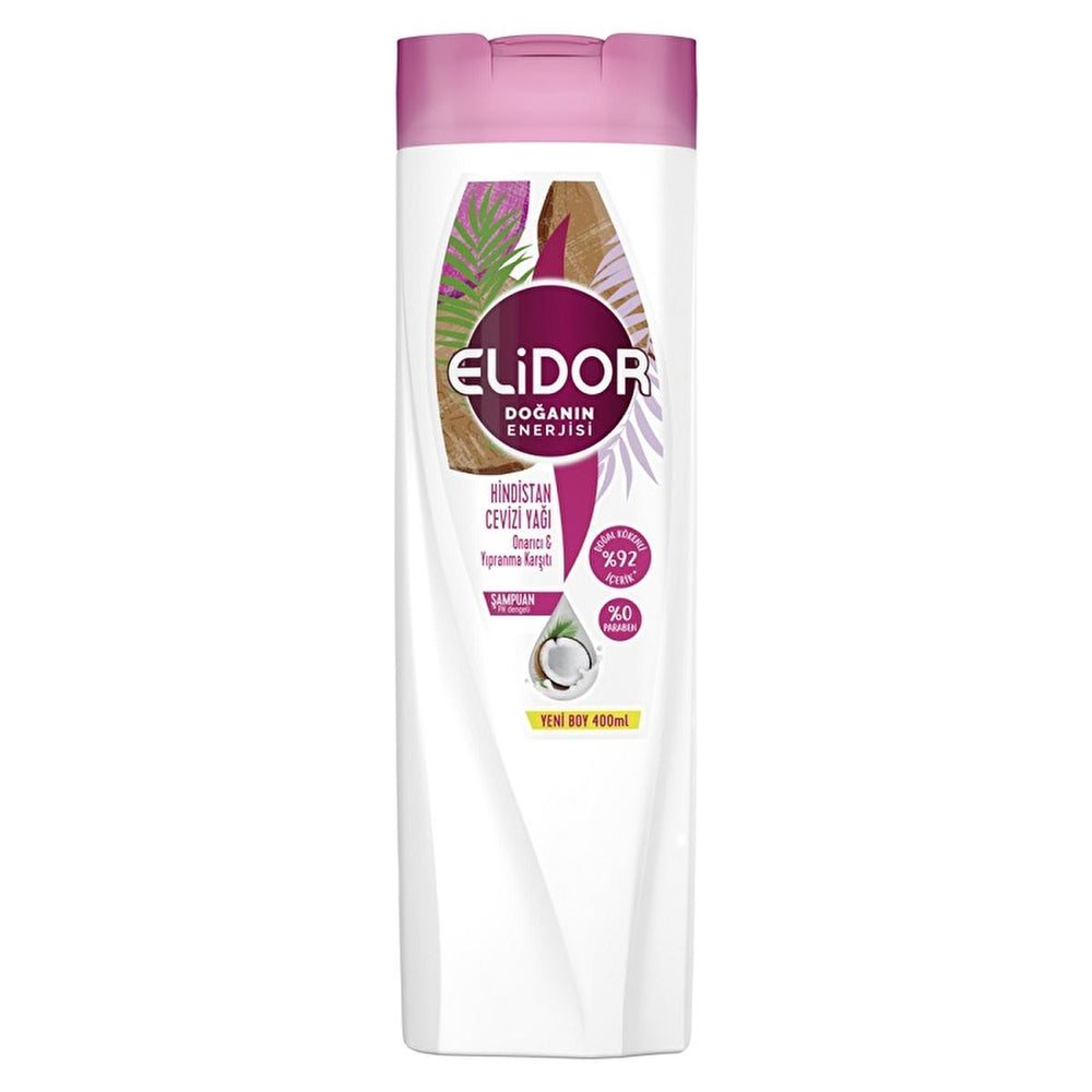 Elidor Coconut Oil Shampoo for Damaged Hair - Nourishing, Repairing & Paraben-Free - 13.53 fl oz Elidor Coconut Oil Shampoo - Nourishing & Repairing Damaged Hair Coconut oil shampoo, natural hair care, paraben-free shampoo, repairing damaged hair, hair nourishment, Elidor, hair care shampoo, damaged hair repair, natural ingredients, gentle hair care, healthy hair, hair shine, hair vitality