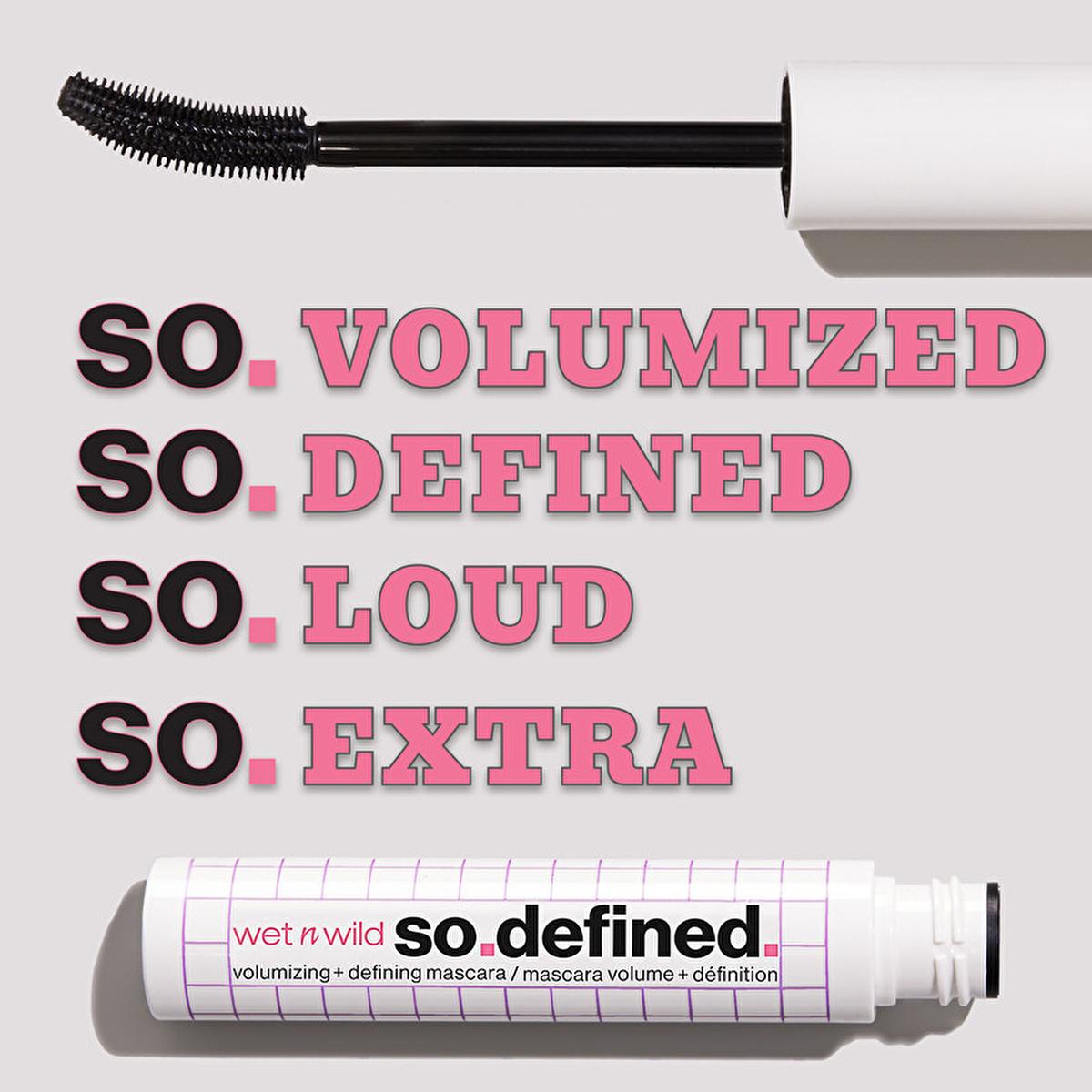 wet n wild Mega So Define Volumizing Mascara: Dramatic Volume, Definition &amp; Vitamin E for Lash Health wet n wild Volumizing Mascara: Get Dramatic, Defined Lashes volumizing mascara, defining mascara, vitamin E mascara, mega volume mascara, wet n wild mascara, lash volumizer, lash definer, affordable mascara, long lasting mascara, mascara, volume mascara, define lashes, lengthening mascara, makeup, cosmetics, eye makeup, beauty, dramatic lashes, fuller lashes, vitamin E, spiral brush, no clump mascara, gifts