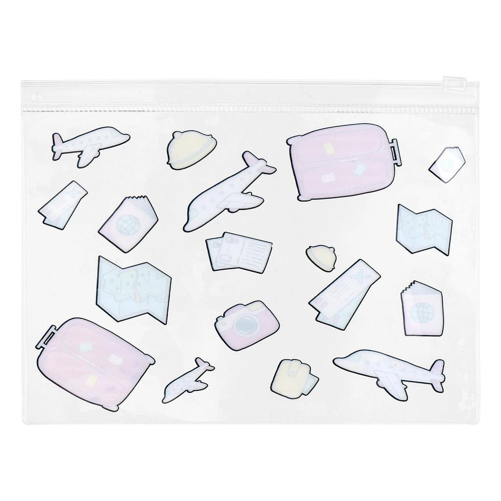 Eklips Colorful Transparent Clutch Bag for Beauty Essentials
