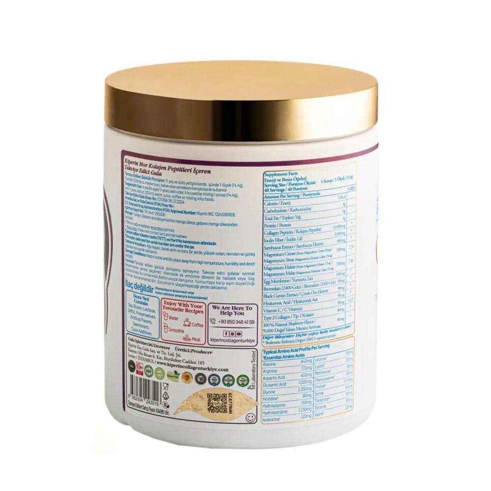 Kiperin Purple Collagen 576 gr - Liposomal Multi-Collagen Peptides Powder for Skin and Joint Health Kiperin Purple Collagen - Liposomal Collagen Supplement Collagen Supplement, Multi-Collagen Peptides, Liposomal Collagen, Natural Health Supplements, Dietary Supplement Powder, Skin Health, Joint Health, Wellness, Health Supplements, Natural Supplements, Collagen Peptides, Bromelain, Vitamin C, Hyaluronic Acid, Adults, Health Conscious, Dietary Supplement