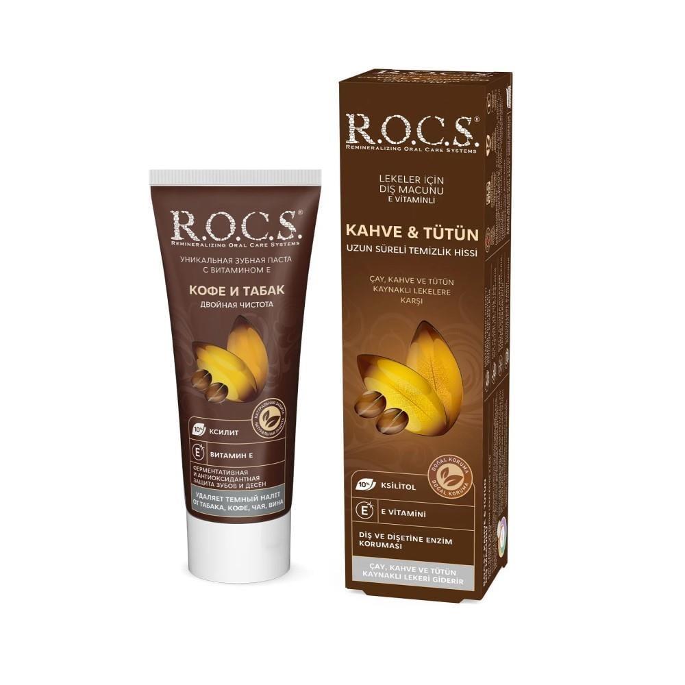 rocs coffee tobacco toothpaste 60 ml, natural enzyme toothpaste for coffee and tobacco stains ROCS Coffee Tobacco Toothpaste - Natural Enzyme Formula | 60 ml ROCS Coffee Tobacco Toothpaste - 60 ml rocs, coffee-toothpaste, tobacco-toothpaste, stain-removal, toothpaste, oral-care, adults, smokers, coffee-drinkers, ai-generated