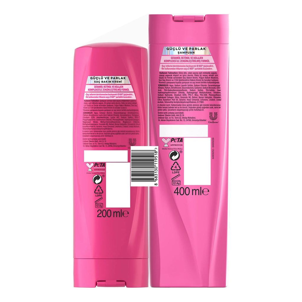 Elidor Strong & Shiny Shampoo 400ml and Serum Conditioner 200ml
