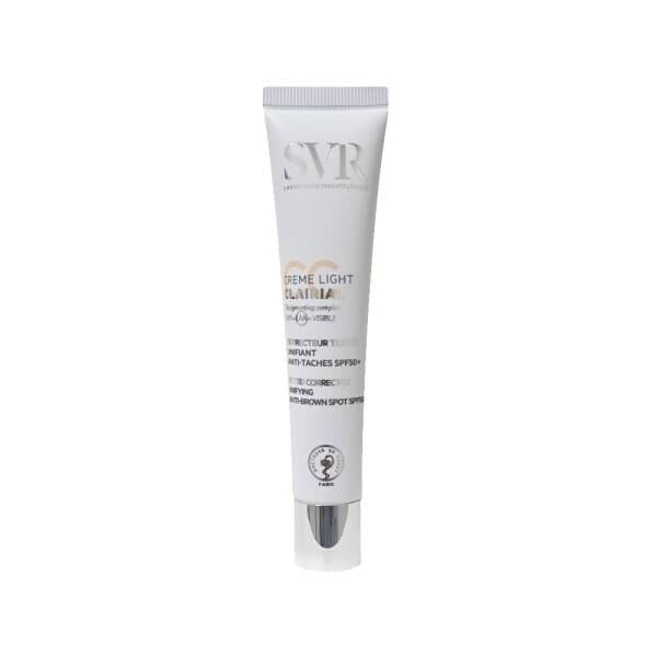 SVR Clairial CC Cream SPF50+ Light: Sun Protection & Even Skin Tone for Light Skin - Non-Comedogenic & Paraben-Free Formula SVR Clairial CC Cream SPF50+ Light: Sun Protection & Even Skin CC Cream SPF50+, Light coverage CC cream, Sun protection cream, Non-comedogenic sunscreen, Alcohol-free CC cream, Paraben-free CC cream, CC cream for light skin, Daily sun protection, CC Cream, SPF 50+, Light Skin, Sunscreen, Non-comedogenic, Alcohol-free, Paraben-free, Skin Protection, Even Skin Tone, Blemish Coverage, UVA