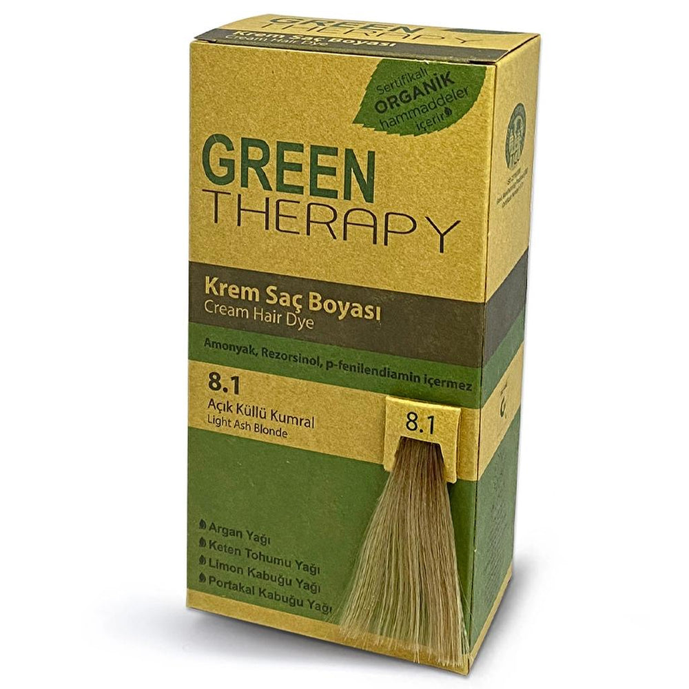 Green Therapy Krem Saç Boyası 8.1 Açık Küllü Kumral