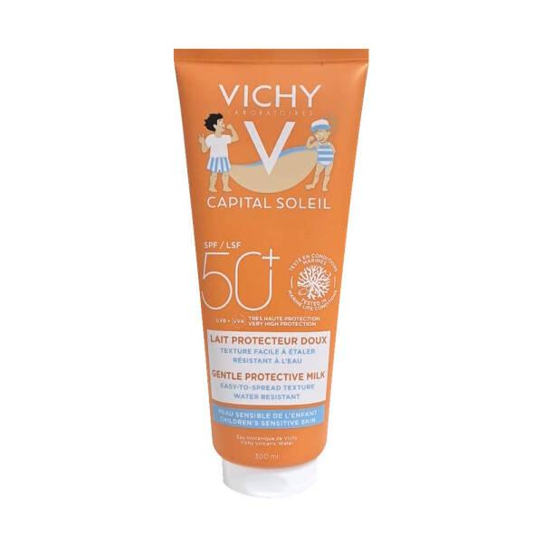 Vichy Capital Ideal Soleil SPF50+ Children's Sunscreen Lotion for Face and Body - Waterproof, Hypoallergenic, Fragrance-Free, 10.14 fl oz Vichy SPF50+ Kids Sunscreen Lotion - Waterproof & Hypoallergenic children's sunscreen lotion, SPF50+ sunscreen, hypoallergenic sunscreen, water-resistant sunscreen, fragrance-free sunscreen for kids, sunscreen for face and body, kids sun protection, gentle sunscreen, paraben-free sunscreen, Vichy Capital Ideal Soleil