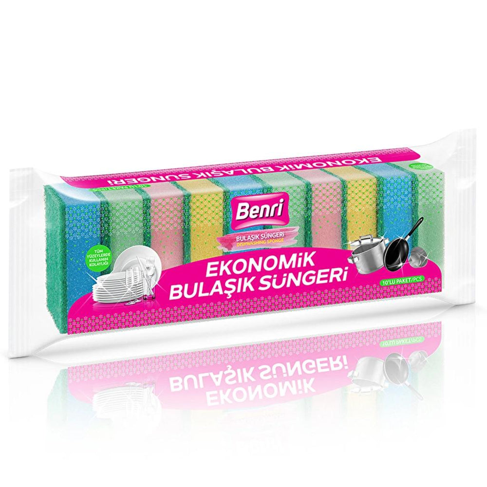 Benri Economic Dishwashing Sponges 10-Pack