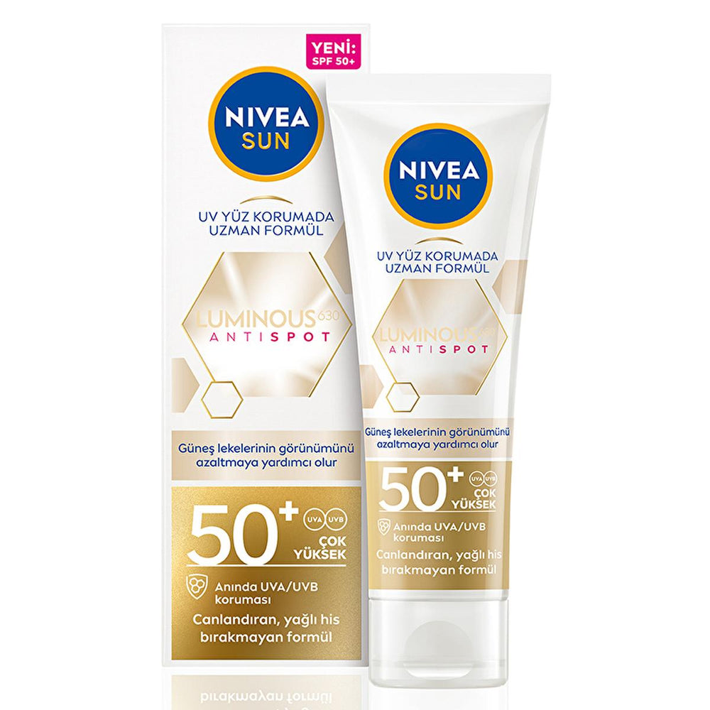 Nivea Sun Luminous630 SPF 50 Face Sunscreen: Reduce Dark Spots, Anti-Aging, Hyaluronic Acid - Daily Sun Protection Cream Nivea Sun Luminous630 SPF50: Dark Spot Correcting Face Sunscreen sunscreen face cream, SPF 50 sunscreen, dark spot sunscreen, hyaluronic acid sunscreen, anti-aging sunscreen, sun protection face cream, Nivea sunscreen, sunscreen for dark spots, face sunscreen for daily use, Luminous630 sunscreen, sunscreen, face cream, SPF 50, dark spots, hyaluronic acid, anti-aging, sun protection, Nivea