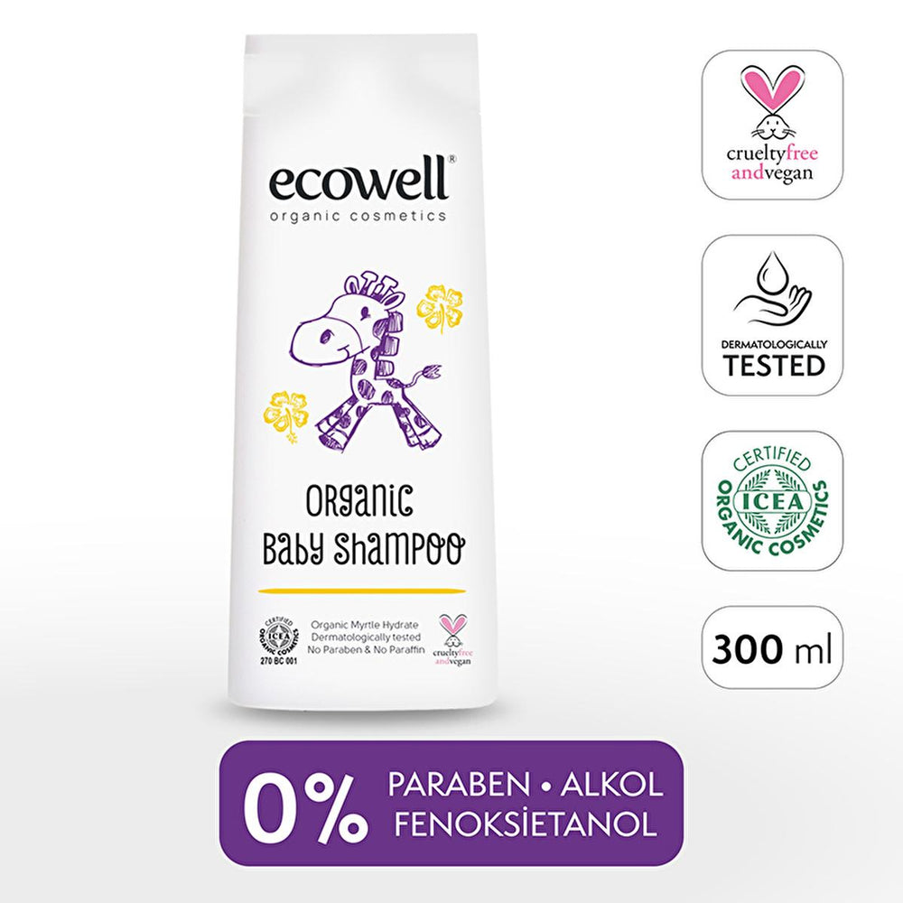 Ecowell Organic Baby Shampoo & Body Wash - Gentle, Paraben-Free, Vegan Certified - 10.14 fl oz - view 7