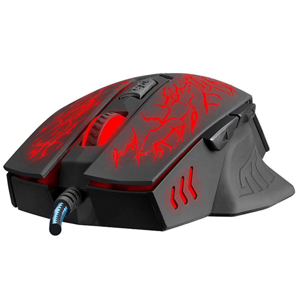 Everest SM-700 Wired Gaming Mouse - Customizable DPI, Optical Sensor, Black - view 3