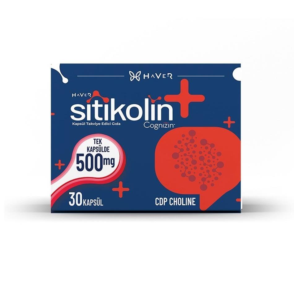 Haver Sitikolin Cognizin 500 mg Brain Health Supplement 30 Caps