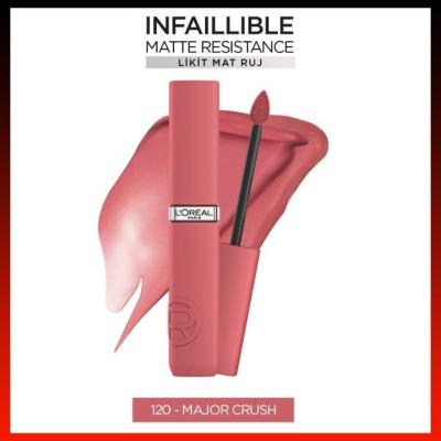 Loreal Paris Liquid Matte Lipstick - Long Lasting, Transfer Resistant Makeup - 120 Major Crush - view 2