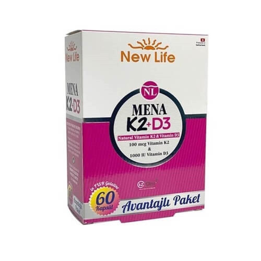 New Life Vitamin K2 D3 Supplement - Natural Vitamin K2 (100mcg) & Vitamin D3 (1000 IU) - 60 Capsules for Bone Health Support New Life Vitamin K2 D3 - Bone Health Support Supplement Vitamin K2 supplement, Vitamin D3 supplement, Dietary supplement for bone health, Natural Vitamin K2, New Life Mena K2 D3, Bone health support, Cardiovascular health, Immune system support, Dietary supplement, Health and wellness, Vitamin supplement, K2 D3 supplement