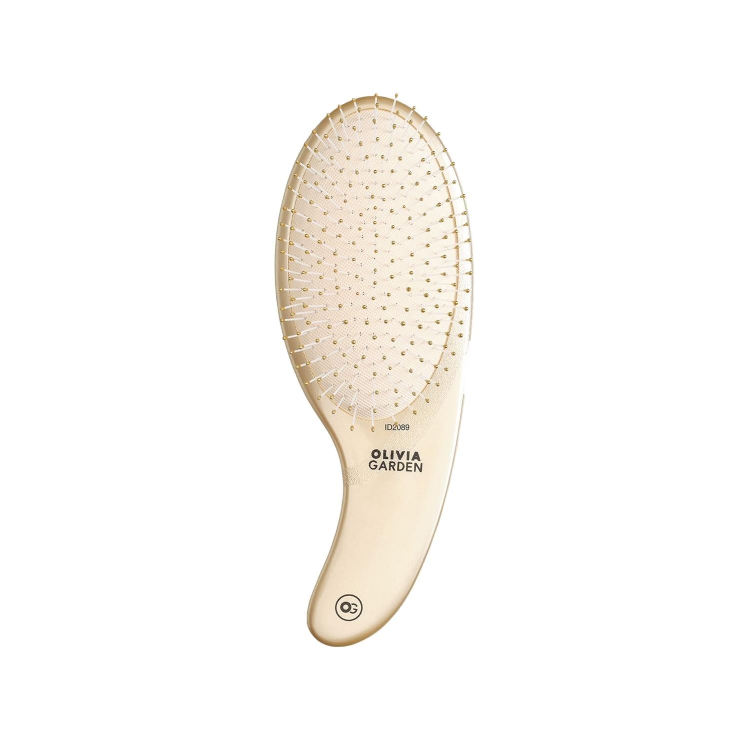 Olivia Garden Expert Care Curve Hair Brush - Detangling Nylon Bristles, Gold Finish for Comfortable Hair Styling Olivia Garden Hair Brush: Detangling &amp; Styling - Curve Design Olivia Garden hair brush, curve hair brush, nylon bristle brush, hair brush for detangling, gold hair brush, professional hair brush, hair styling brush, hair brush, detangling brush, styling brush, expert care, curve design, nylon bristles, gold finish, comfortable styling, gentle scalp brush, hair breakage reduction, hair styling, ha