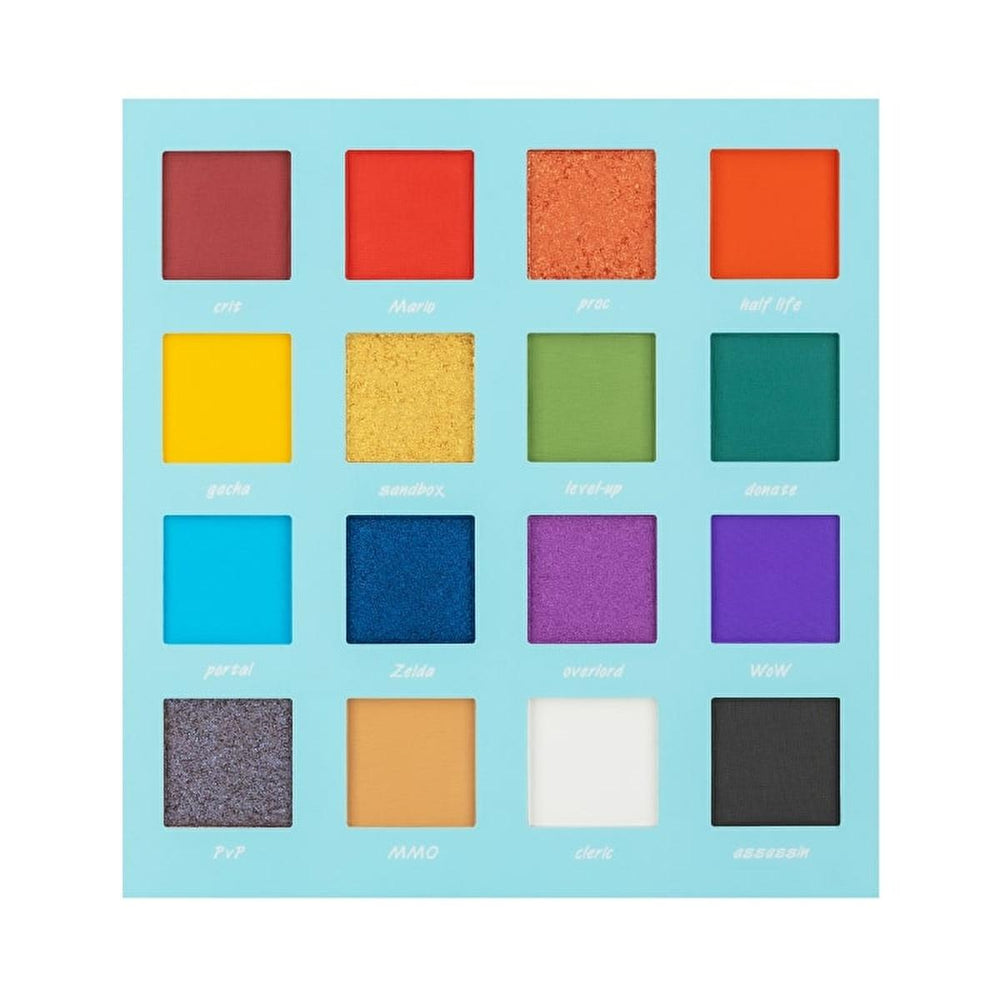 Soda Game Over Far Paleti 001 Old School - 16 Shade Eyeshadow Palette with Matte, Shimmer, Glitter Finish - Eyeshadow