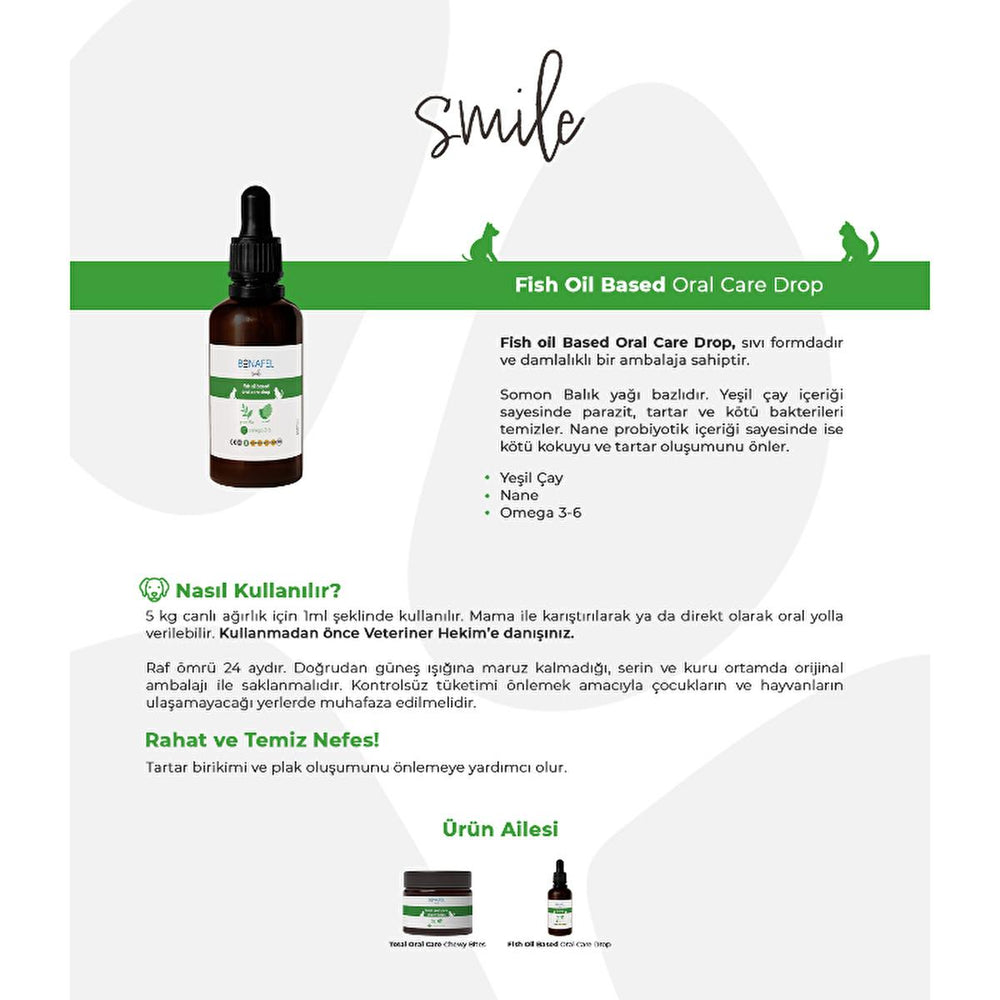 Bonafel Pet Oral Health Supplement for Cats and Dogs - Fish Oil Based Tablets for Fresh Breath & Overall Health - Toothpaste