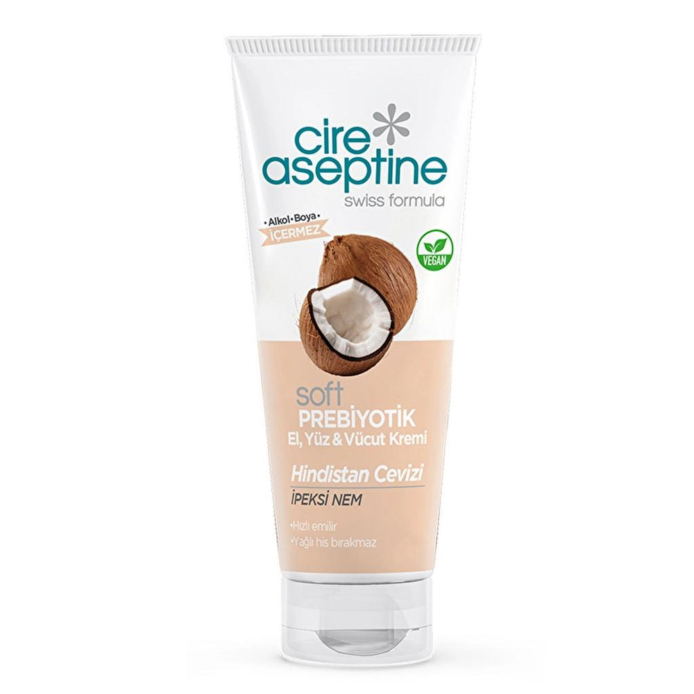 Cire Aseptine Soft Coconut Prebiotic Cream for Soft Skin 75ml
