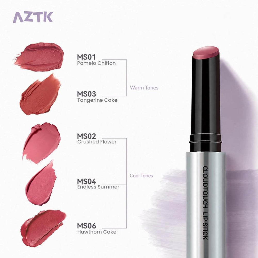 AZTK Fluffy Lip Mud Pen Lipstick MS01 Pomelo Chiffon