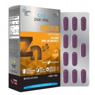Zade Vital Çinko Plus 30 Capsules - Zinc, Copper & Selenium Supplement for Immune System Support - image 3