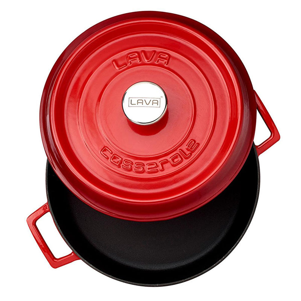 LAVA Cast Iron Cookware - 28cm Enamel Coated Round Cookware for Durable Cooking - view 3