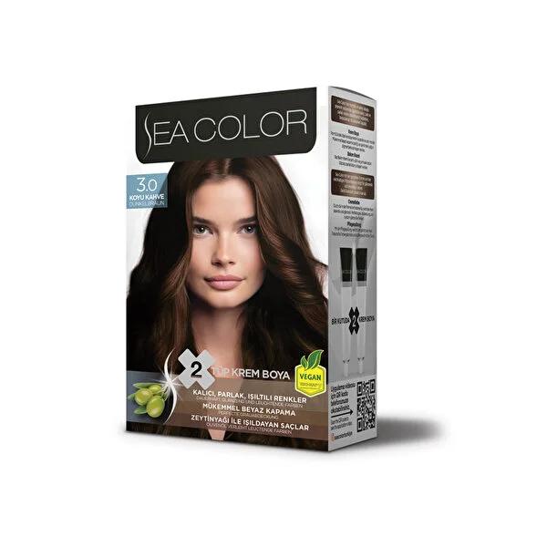 Sea Color: Koyu Kahve Dark Brown Hair Dye - Permanent, Vibrant, Shiny Color & 100% Gray Coverage for Stunning, Long-Lasting Results Sea Color Dark Brown Hair Dye: Vibrant, Permanent Color & Gray Coverage hair dye, permanent hair color, dark brown hair dye, gray coverage hair dye, vibrant hair color, shiny hair color, sea color hair dye, koyu kahve hair dye, hair coloring kit, at home hair dye, hair color, brown hair, dark hair, gray hair coverage, long lasting hair color, vibrant color, shiny color, home ha