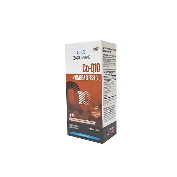 Zade Vital Co-Q10 Omega 3 Dietary Supplement for Heart Health - 30 Capsules, Antioxidant Support - image 2