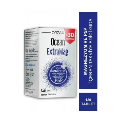Orzax Ocean Extramag: High Absorption Magnesium Complex (Citrate, Malate, Bisglycinate) + B6 - 120 Tablets for Muscle &amp; Bone Support Orzax Ocean Extramag: Magnesium + B6 for Muscle, Bone &amp; Energy Magnesium supplement, Magnesium citrate, Magnesium malate, Magnesium bisglycinate, Vitamin B6 supplement, Magnesium tablets, Muscle support supplement, Bone health supplement, magnesium, citrate, malate, bisglycinate, vitamin B6, muscle support, bone health, energy, energy boost, relaxation, sleep aid, tablets, mag