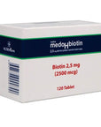 Dermoskin Medohbiotin Biotin 2.5mg Tablets - 120 Count Dietary Supplement for Hair, Skin, and Nail Health - image 3