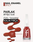 Flormar Nail Enamel Pigmented Polish 539 Spicy Glossy Finish