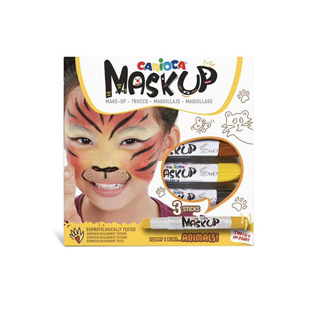 Carioca Non-Toxic Face Paint for Kids - 3 Colors, Water-Based, Dermatologically Tested - view 3