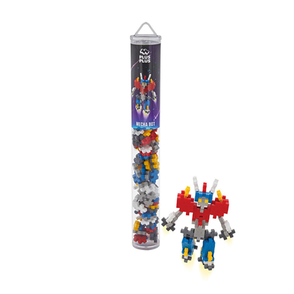 Plus Plus Mecha Bot 100 Piece Construction Toy for Kids - Creative Building Set, Reusable, Travel-Friendly - Toy