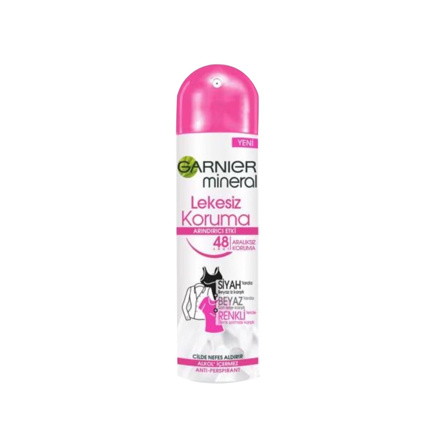 Garnier Mineral Deodorant Spray - Stain-Free Protection, Fresh Scent, 150ml Garnier Mineral Deodorant Spray - Fresh & Stain-Free Garnier Mineral Deodorant, Spray Deodorant, Stain-free Deodorant, Fresh Scent Deodorant, 150 ml Deodorant Spray, Deodorant Spray, Mineral Deodorant, Natural Deodorant, Long-Lasting Deodorant, Sensitive Skin Deodorant, Fresh Scent, Personal Care, Hygiene Products