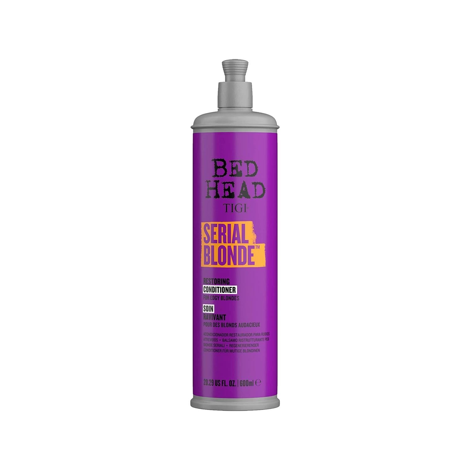 Tigi Bed Head Serial Blond Blonde Hair Care Cream 600ml - Nourishing, Professional Quality Hair Cream for Vibrant Blonde Hair Tigi Bed Head Serial Blond Hair Cream for Blonde Hair Tigi Bed Head, Serial Blond, Blonde hair care, Hair cream, Professional hair care products, Hair nourishment, Blonde hair maintenance, Healthy hair, Vibrant hair color, Hair moisturizing, Professional hair care, 600ml, Large size hair care
