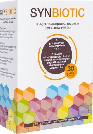 Synbiotic Probiyotik - Probiotic Supplement for Gut Health Support, 30 Capsules | Synbiotic - Vitamin & Supplement