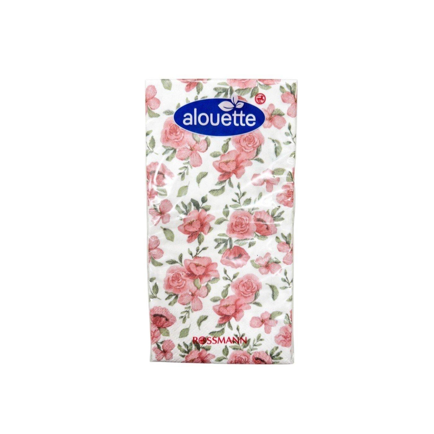 Alouette Spring Bistro Rose Napkins Floral 2-Ply 16-Pack