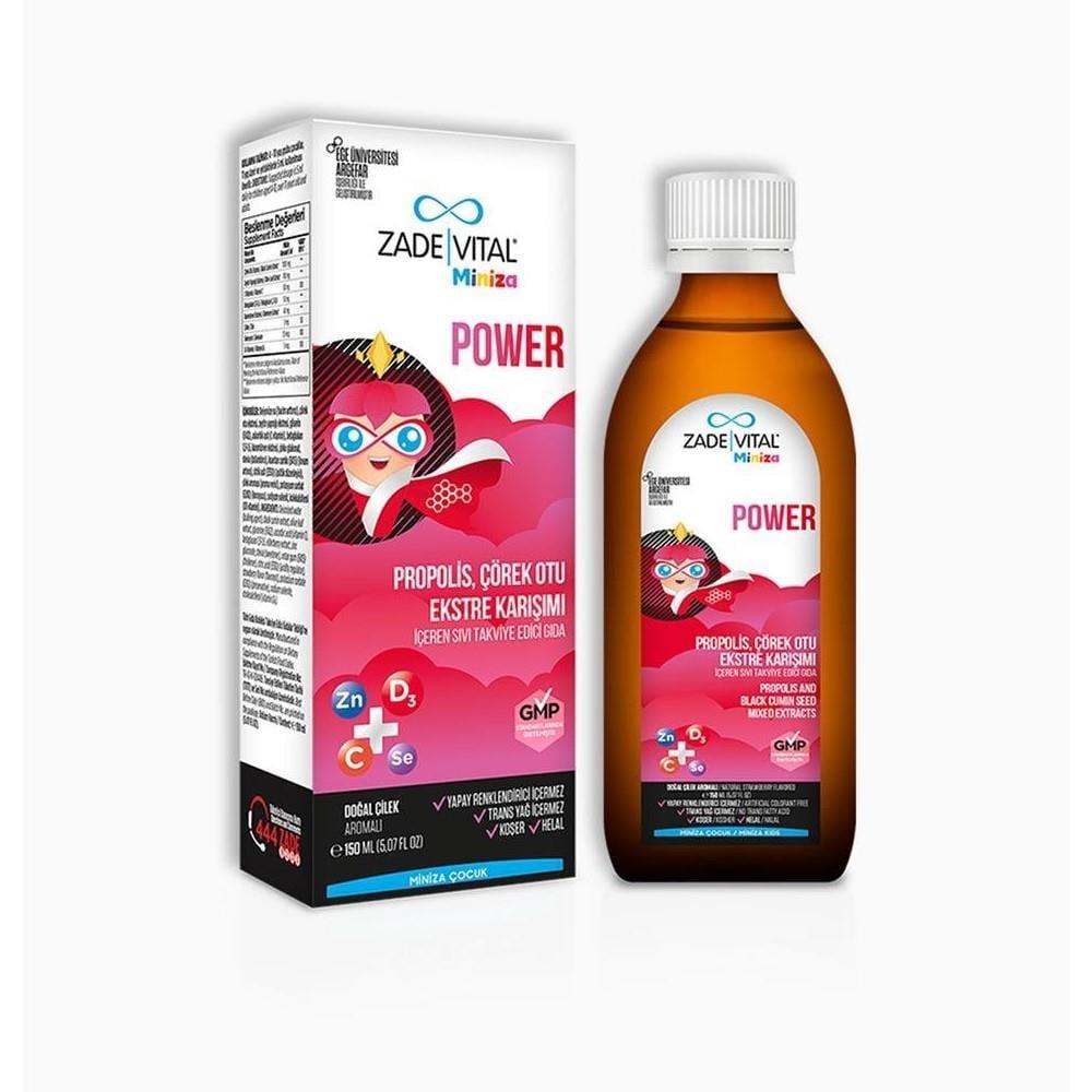 Zade Vital Miniza Power Dietary Supplement for Immune Support - Liquid Propolis and Black Seed Extract Supplement for Kids and Adults Zade Vital Miniza Power Immune Support Supplement Dietary Supplement, Immune Support, Natural Health Products, Propolis Supplement, Black Seed Extract, Vitamin C Supplement, Zinc Supplement, Liquid Supplements, Kids Health, Adults Health, Strawberry Flavor, Liquid Form, Health Supplements, Wellness Products, Family Health