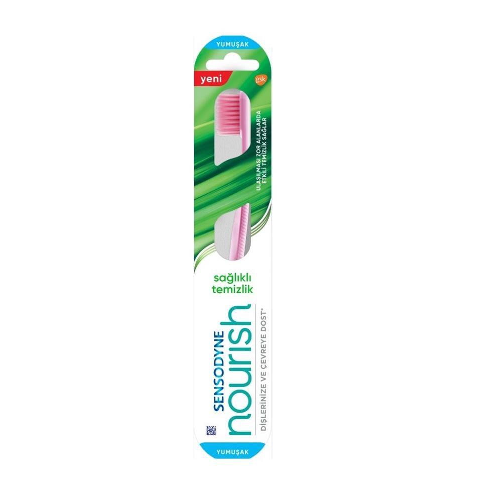 Sensodyne Nourish Soft Toothbrush for Sensitive Teeth and Gums - Gentle Cleaning, Healthy Oral Hygiene - image 2