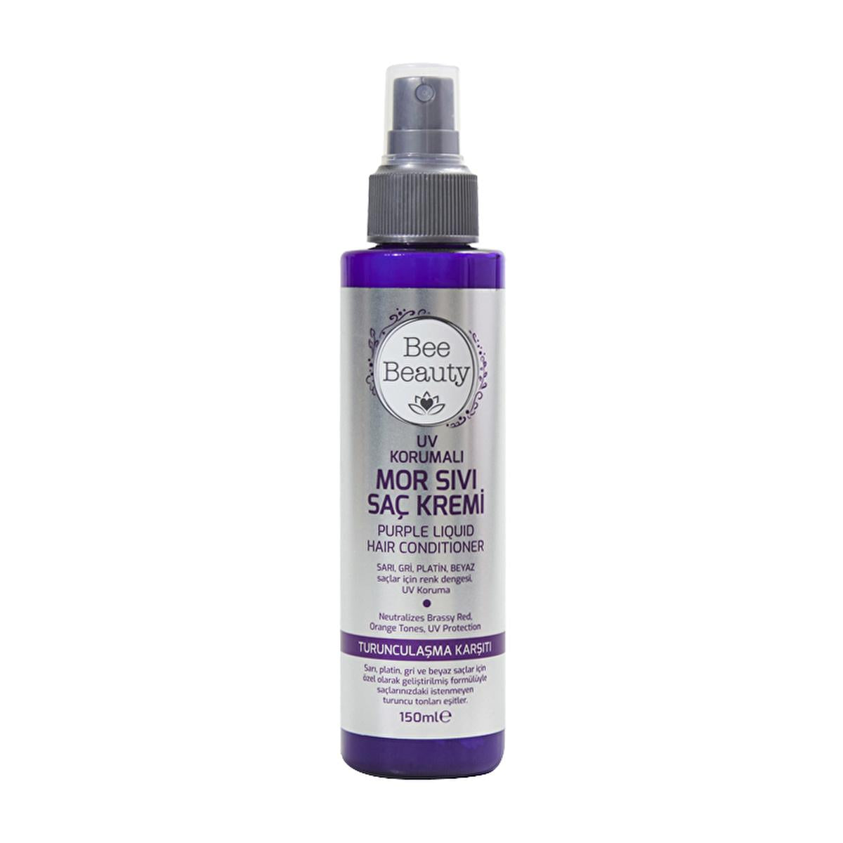 Bee Beauty Hair Care for Colored Hair - UV Protection & Toning - 5.07 fl oz Bee Beauty Hair Care for Colored Hair - UV Protection hair care for colored hair, color-protecting hair product, UV protection for hair, hair toner for blonde hair, daily hair care product, hair care, colored hair care, blonde hair care, platinum hair care, gray hair care, white hair care, hair conditioning, UV protection, anti-frizz, hair health, vibrant hair color