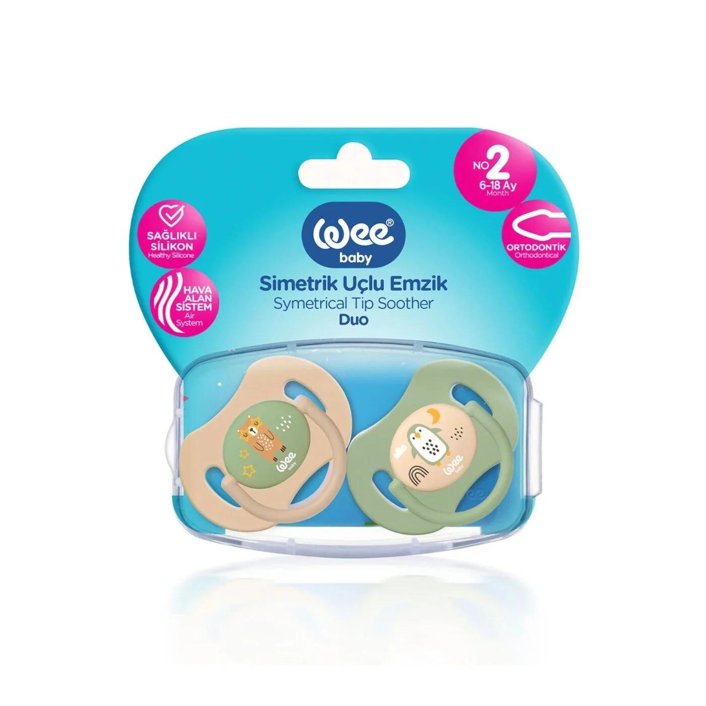 Wee Baby Symmetrical Pacifier Size 2 for 6-18 Months 1 Count