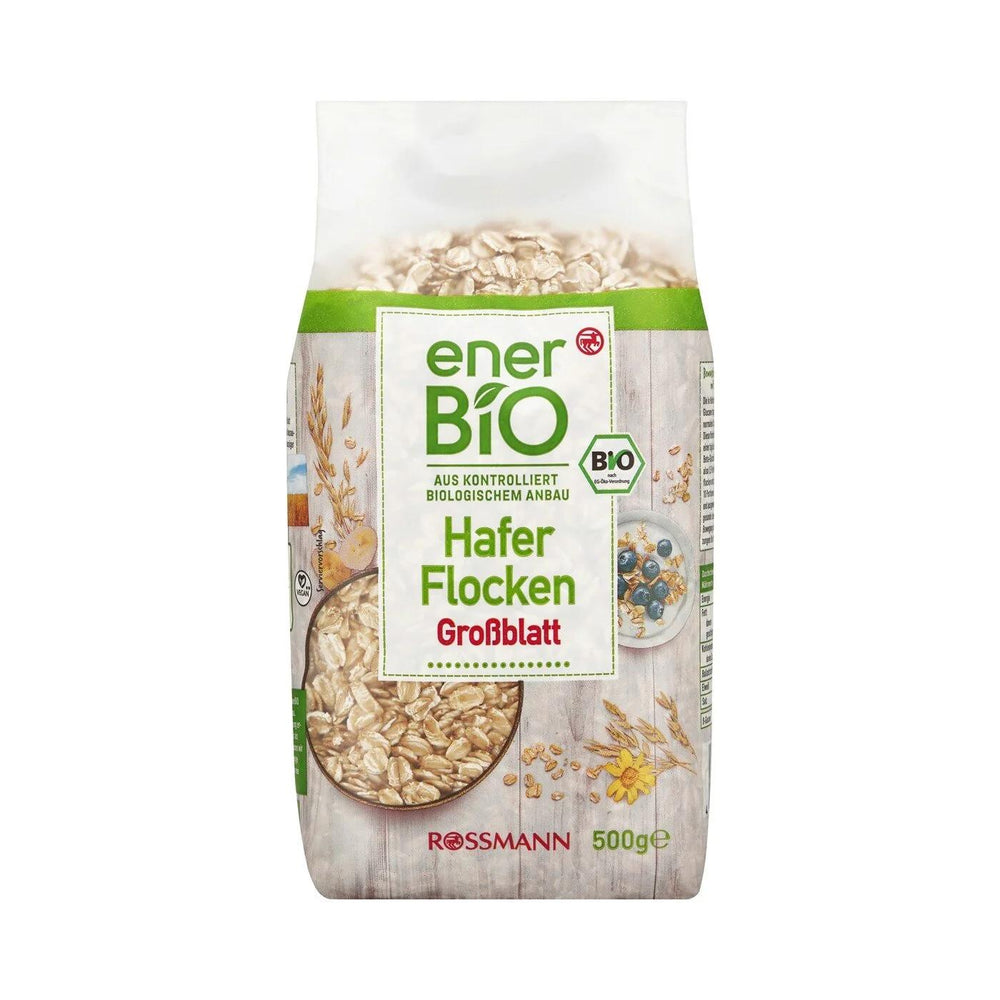 Enerbio Organic Rolled Oats for Nutrient-Rich Meals 500g