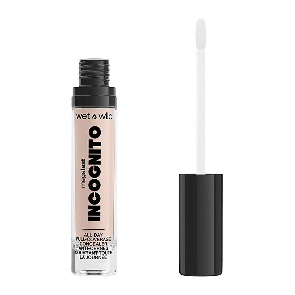 Wet n Wild Mega Last Incognito Concealer - Light Beige, Natural Finish Makeup for Flawless Coverage - Concealer