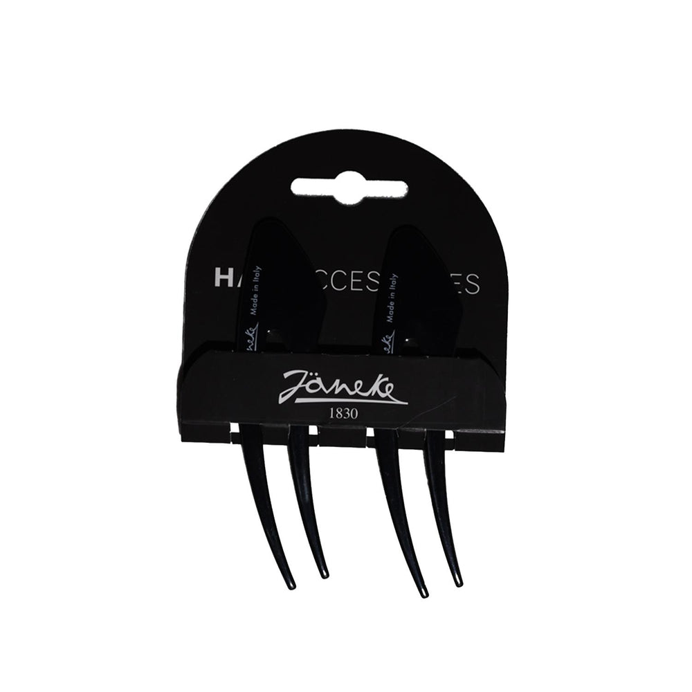 Janeke Small Black Hair Clips Set of 2 for Secure Hold