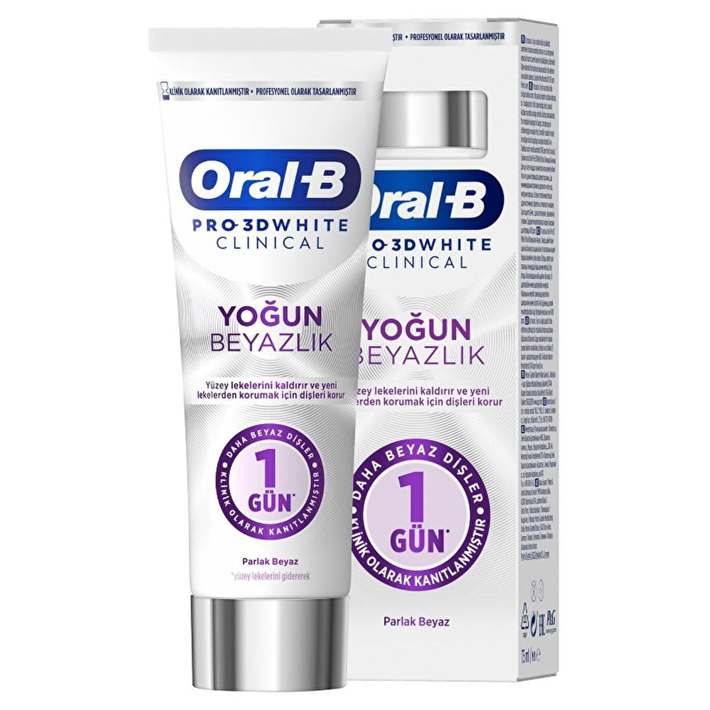 Oral-B Pro 3D White Clinical Intensive Whitening Toothpaste for Sensitive Teeth - 75ml - Toothpaste
