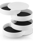 Eklips Jewelry Organizer - Compact 4-Compartment Storage for Earrings, Rings, Necklaces, and Bracelets