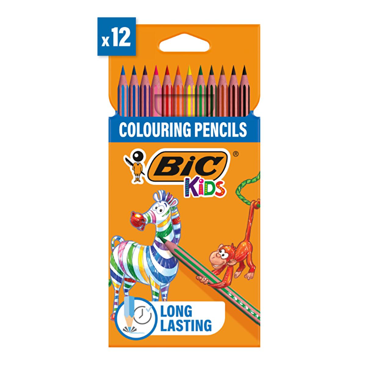 BIC Kids Evolution Stripes Crayons - 12 Vibrant Colors, Durable & Washable Art Supplies for Kids Aged 5+ BIC Kids Crayons for Kids - Durable & Vibrant Art Supplies BIC Kids crayons, washable crayons for children, durable coloring pencils, synthetic resin crayons, art supplies for kids aged 5+, coloring tools for classroom, non-toxic crayons, kids art supplies, coloring crayons, drawing tools for children, children's art materials, educational supplies