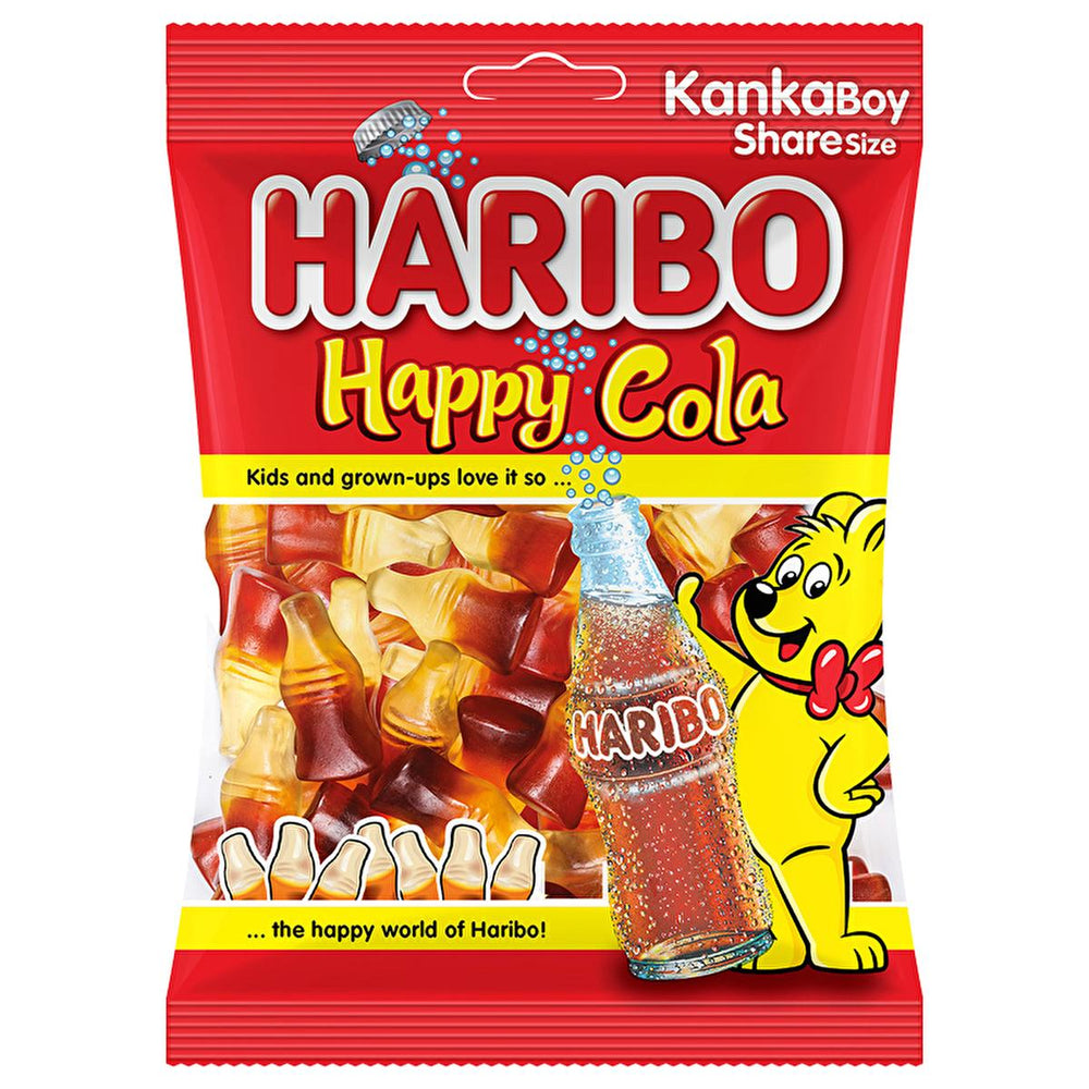 Haribo Jelly Happy Cola Soft Candy - Cola Flavored Chewy Treat for Kids and Adults - Food & Candy