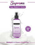 Morfose Supreme Hair Care Milk - Vegan Collagen & Herbal Keratin Hair Treatment, Lightweight Hydration & Heat Protection - 10.14 fl oz Morfose Hair Care Milk - Vegan Hair Treatment & Heat Protection hair care product, hair treatment, hair serum, hair milk, vegan hair care, hair repair, heat protectant, damaged hair treatment, hair strengthening treatment, hair moisturizing treatment, hair care, vegan, cruelty-free, hair health, split ends, breakage, dry hair, vegan collagen, herbal keratin, ceramide, heat p