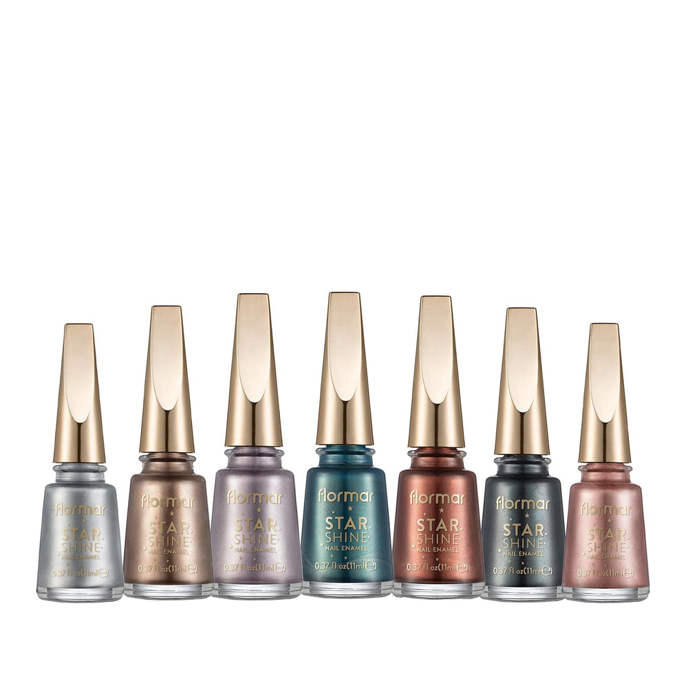 Flormar Star Shine High Pigment Metallic Nail Polish - 11 ml, Intense Color, Shiny Finish Flormar Star Shine Metallic Nail Polish - High Pigment Flormar Nail Polish, Metallic Nail Polish, High Pigment Nail Polish, Star Shine Collection, Cosmetic Nail Care, Nail Decoration, Beauty Essentials, Luxury Nail Finish, Long-Lasting Nail Polish, Nail Care Products