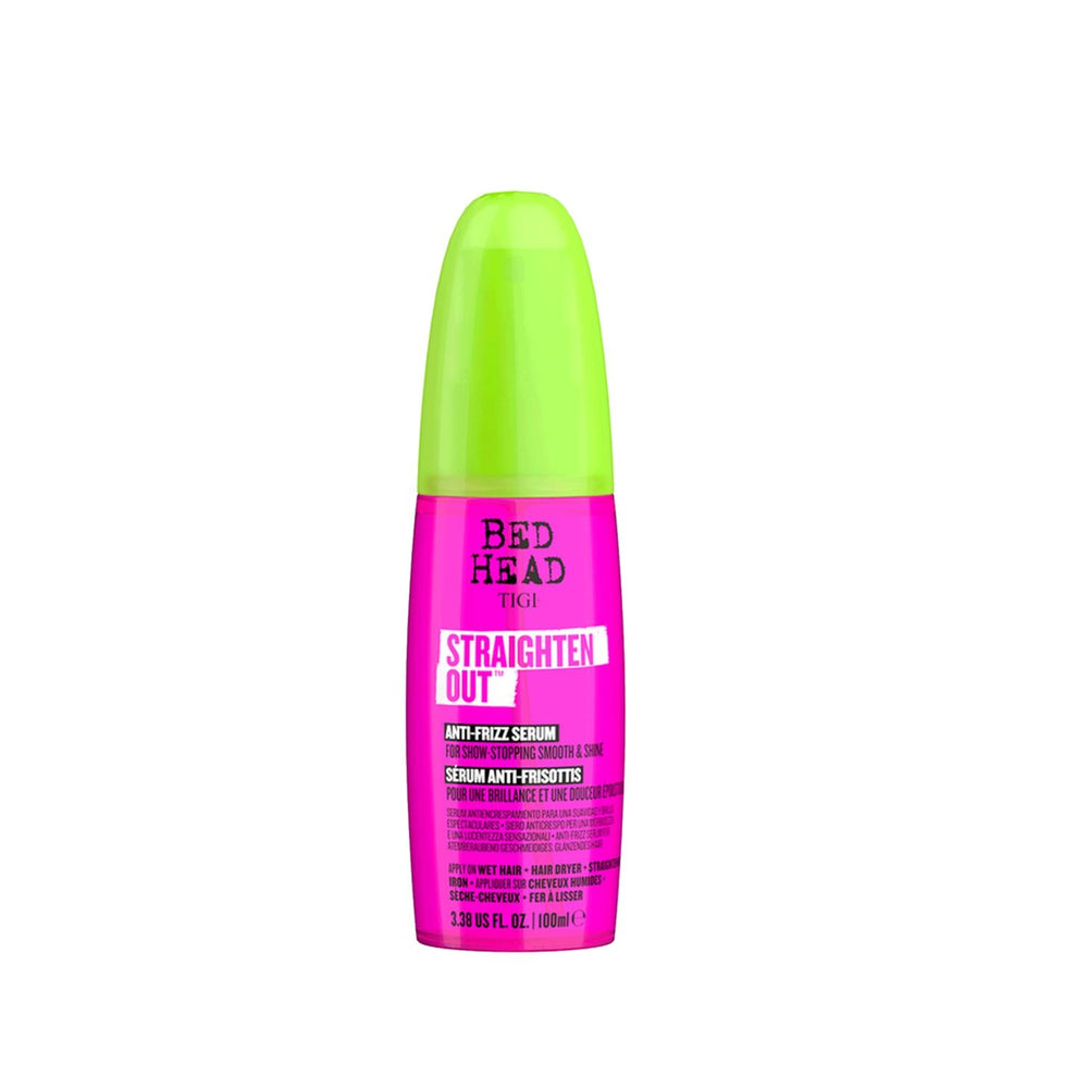 Tigi Bed Head Straighten Out Anti-Frizz Hair Serum 100ml - Smooths and Tames Unruly Hair Tigi Bed Head Anti-Frizz Serum for Smooth Hair hair serum, Tigi Bed Head, anti-frizz serum, hair smoothing serum, anti-static hair product, hair care, frizz control, hair management, smoothing serum, hair products, beauty products, cosmetics, Tigi, Bed Head, straightening serum, unruly hair solution, frizzy hair fix